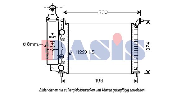 AKS DASIS Jäähdytin,moottorin jäähdytys 080093N